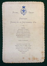 Antique Victorian Royal Menu