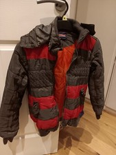 Grey and Red Boys Coat