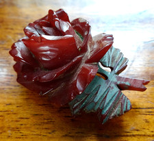 antique art deco red amber