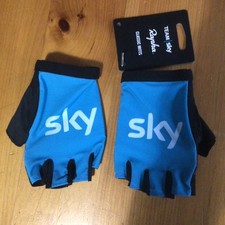 RAPHA TEAM SKY CLASSIC CYCLING MITTS - BLACK/ BLUE - SMALL - NEW, UNWORN ,TAGGED