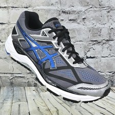 ASICS Gel-Foundation Men’s 7 2E Silver Black Blue Running Shoes T5H1N Stability