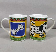 Rayware Housewares Dog & Bone Ceramic Mug Vintage 90s Retro Prop 