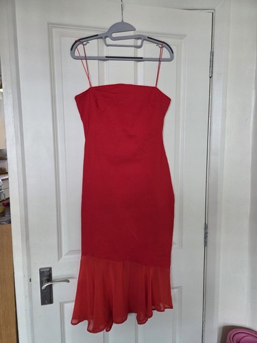 Vesper red midi wiggle - red, dress