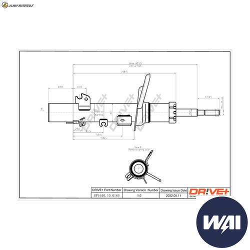 Shock absorber dp1610 - absorber, dp1610.10.0185