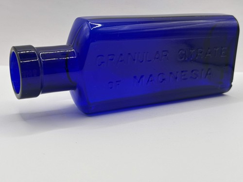 Old blue glass advertising
