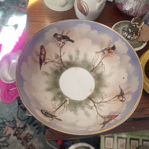Antique bird patterned bowl - bird,