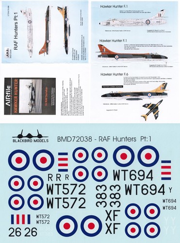 Blackbird decals hunter - blackbird, 1/72