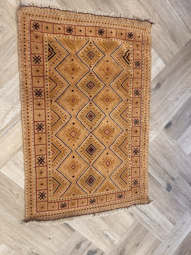 Hand knotted afghan tribal rug - afghan,