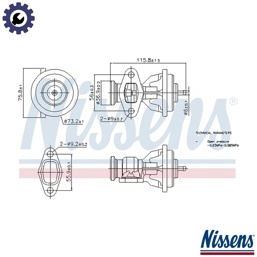 Egr valve 98439 for - valve,