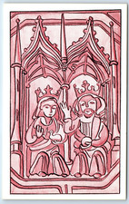 Postcard Coventry Stone Carving Entrance Porch of St Mary's Hall