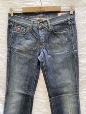 Mens Gas Blue Cotton Denim Low