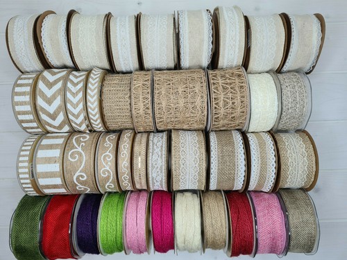 Hessian jute ribbon vintage - hessian,