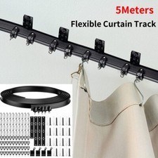 5M Black Curtain Track Glide
