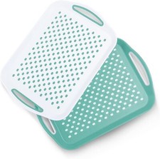 Essen 2-Pack Non-Slip Serving Trays–With Grip Handles, Dishwasher Safe Food Prep