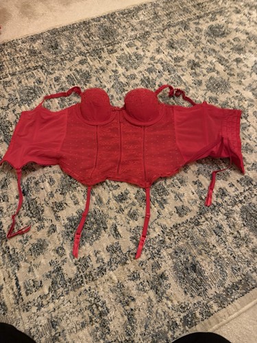 Maroon steel boned corset top - steel,