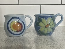 2 SMALL BUCHAN STONEWARE JUGS EDINBURGH M5-247 & BRITTANY M6-154 SCOTLAND