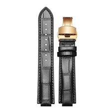 Quality Cowhide Genuine Leather Watch band Convex Notch strap 14 16 18 20 22mm