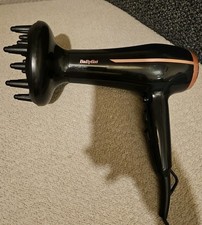 BaByliss Pro 2400W Diffuser Hair Dryer Black & Rose Gold