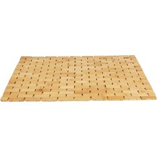 Bamboo Bath Mat Shower Non Slip Feet Spa Sauna Luxury Wooden Natural Brown