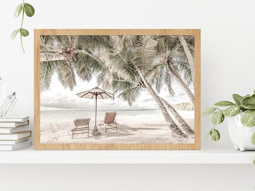 Hut palm trees near sand - palm,