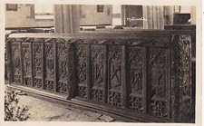 Oak carved pews - carved,