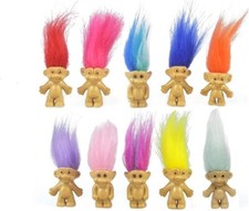 5x Mini 2cm Troll Figure Dolls