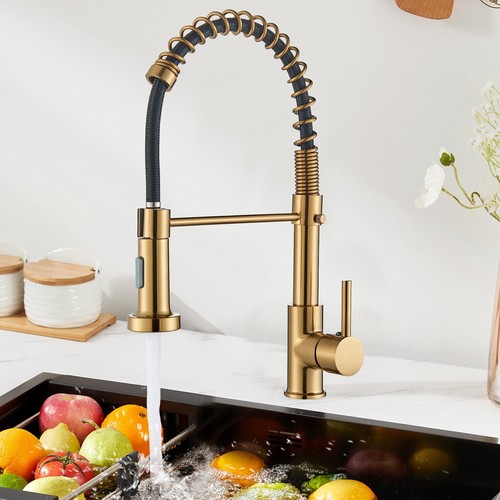 Brushed gold kitchen mixer - brushed,