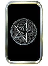 Pentagram 1oz Gold Tobacco tin, Smoking Tin, storage tin