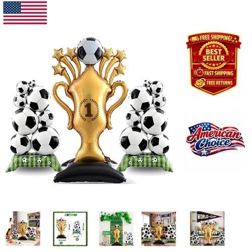 3pcs oversized soccer trophy - soccer,