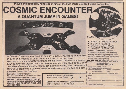 Cosmic encounter board game - cosmic,