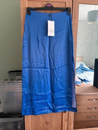 Zara blue polka - dot, midi