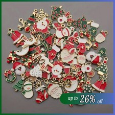 38PCS Christmas Enamel Charms Pendants Jewellery Earrings Making Bracelets DIY