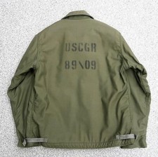 Used USCG A-2 Deck Jacket Size L 1986 Vintage with Stencil