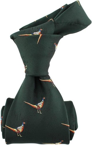 Pheasant tie green mens - tie,