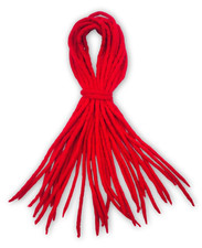 Red Merino Wool Dreadlocks -