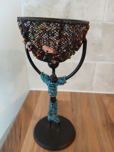 Vintage african beaded wire - african,