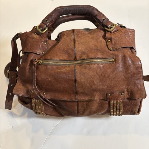 Kooba brown leather satchel - brown,