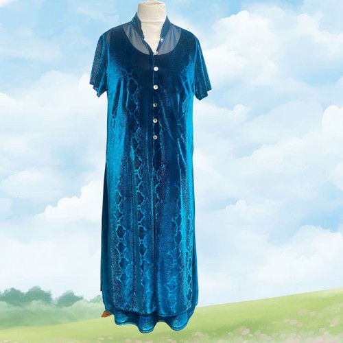 Berketex teal shimmer long - teal,