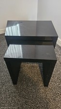 Black Gloss Square Side Coffee