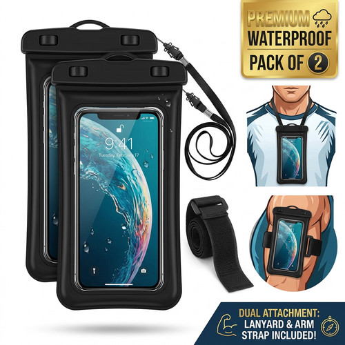 Waterproof phone pouch - 2x,