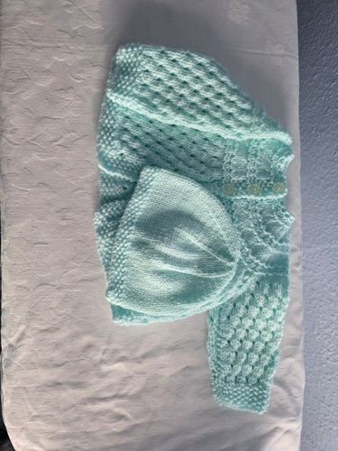 Hand knitted matinee - hand,