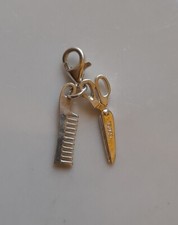 Rare Thomas Sabo club silver 925 hairdresser scissors and combe bracelet charm