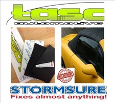 BLACK sml PVC Vinyl Soft top cabriolet hood convertible rip tear REPAIR KIT 5g 