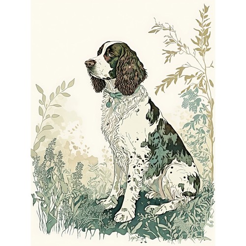 English springer spaniel dog - english,