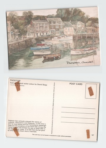 Vintage postcard padstow - vintage,