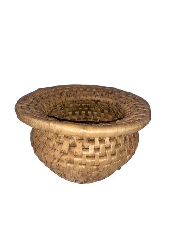 Woven wicker basket tall - woven,