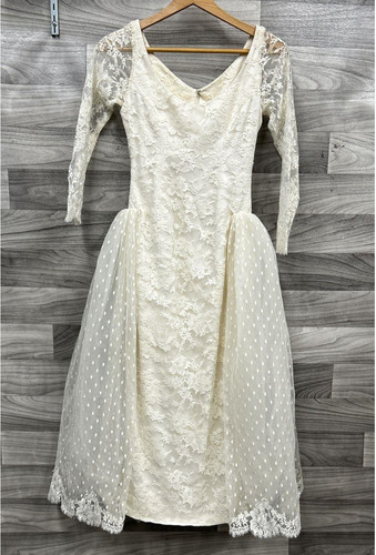 Vintage floral wedding dress - floral,