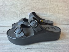 LEMON JELLY Black Platform Slides sandal UK 7.5 - EU 41