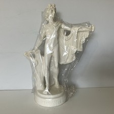 Vintage Apollo Alabaster Carved Grecian Greek God Of Music Figurine Replica
