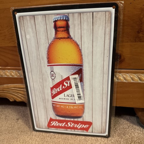 Red stripe lager brewed in - stripe,